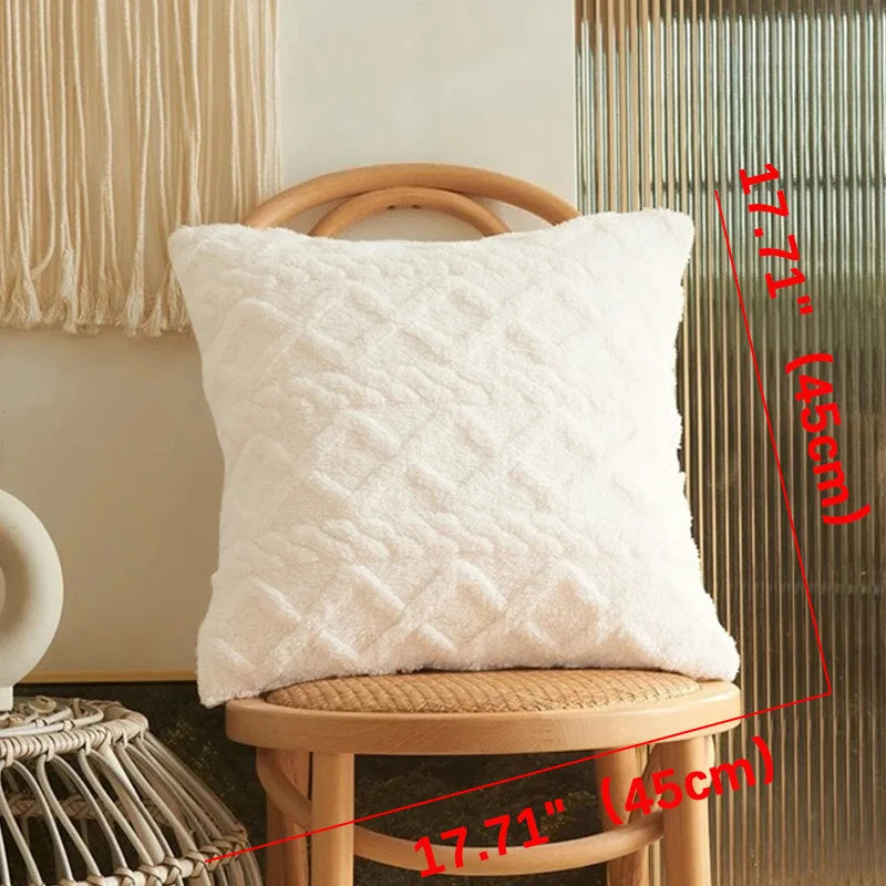 Jacquard Geometric Pattern Pillow Cover