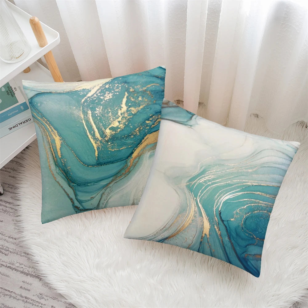 Abstract Marble Pattern Pillow Cover