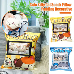 Cute Cat Pudding Plush Pillow