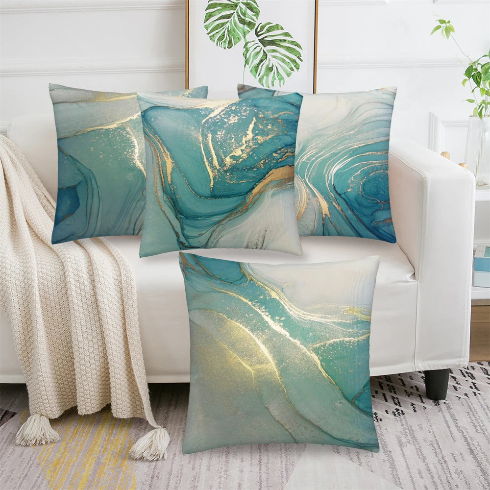 Abstract Marble Pattern Pillow Cover